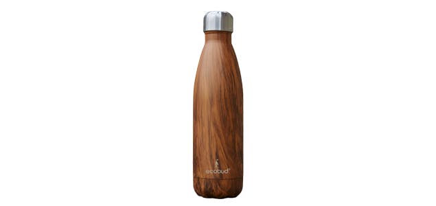 Insulated Stainless Steel Water Bottle - Wood
